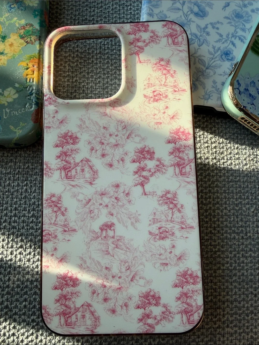 iPhone 14 Pro Max Floral Hydrangea Protective Phone Case - Mint Floral Design